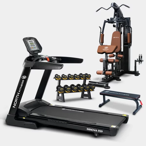 ชุดเซตโฮมยิม ลู่วิ่ง INNOVA 959+โฮมยิม G1000L+ดัมเบลเซต DVR30+ม้านั่ง FB20 - NORTH FITNESS