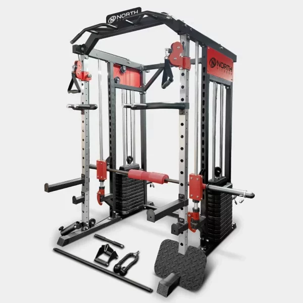 เครื่องออกกำลังกาย Smith Machine North Fitness รุ่น FPR59 - โครงสร้างแข็งแรง ฟังก์ชั่นครบ ไม่โครงเครง