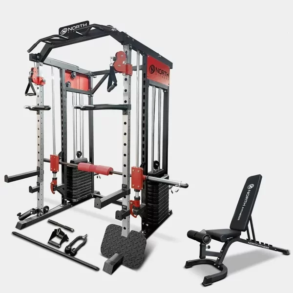 เครื่องออกกำลังกาย Smith Machine North Fitness รุ่น FPR59 - โครงสร้างแข็งแรง ฟังก์ชั่นครบ ไม่โครงเครง - Image 2