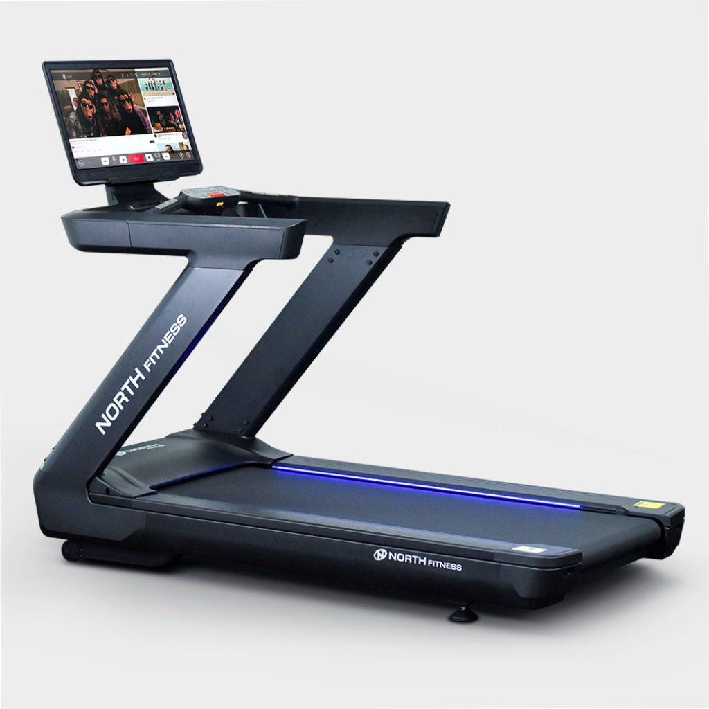 ลู่วิ่งไฟฟ้า North Fitness รุ่น GRAND FLEX T – รุ่นใหม่ล่าสุด หน้าจอแสดงผล Touch Screen 27 นิ้ว รองรับแรงกระแทก 8 จุด